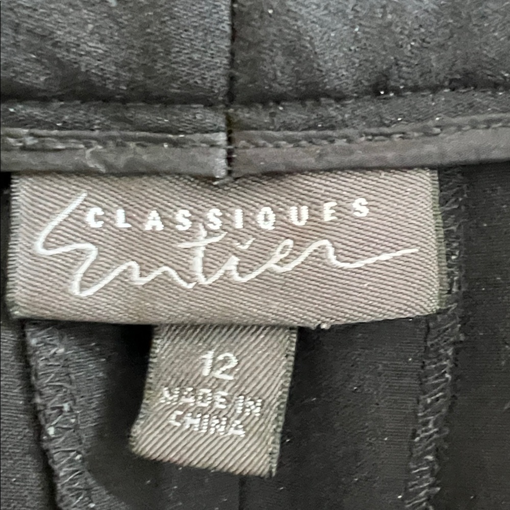Nordstrom’s Brand Classiques Entier Women's Black Straight Leg Wool Pants - Picture 2 of 3